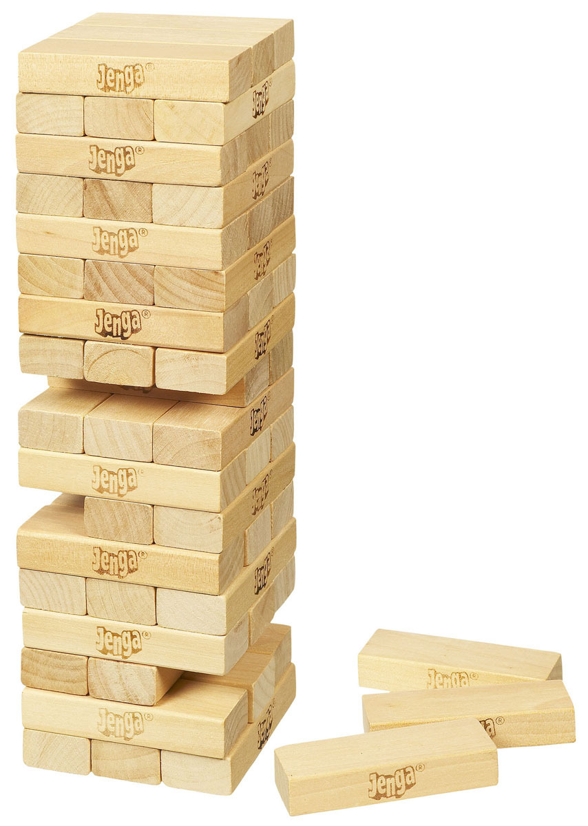 Настольная игра Jenga WOOD BLOCKS падающая башня - фото 1