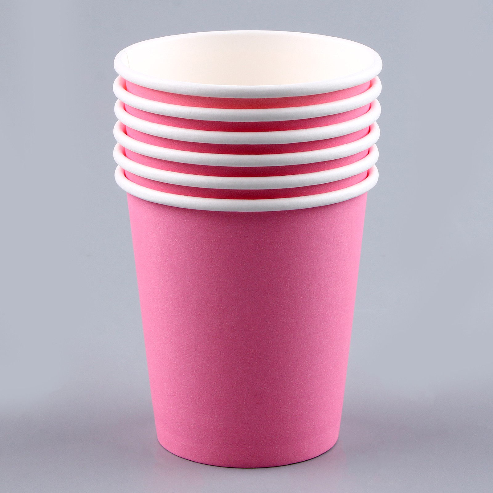 Набор бумажной посуды Страна карнавалия 6 тарелок 6 стаканов цвет розовый - фото 5