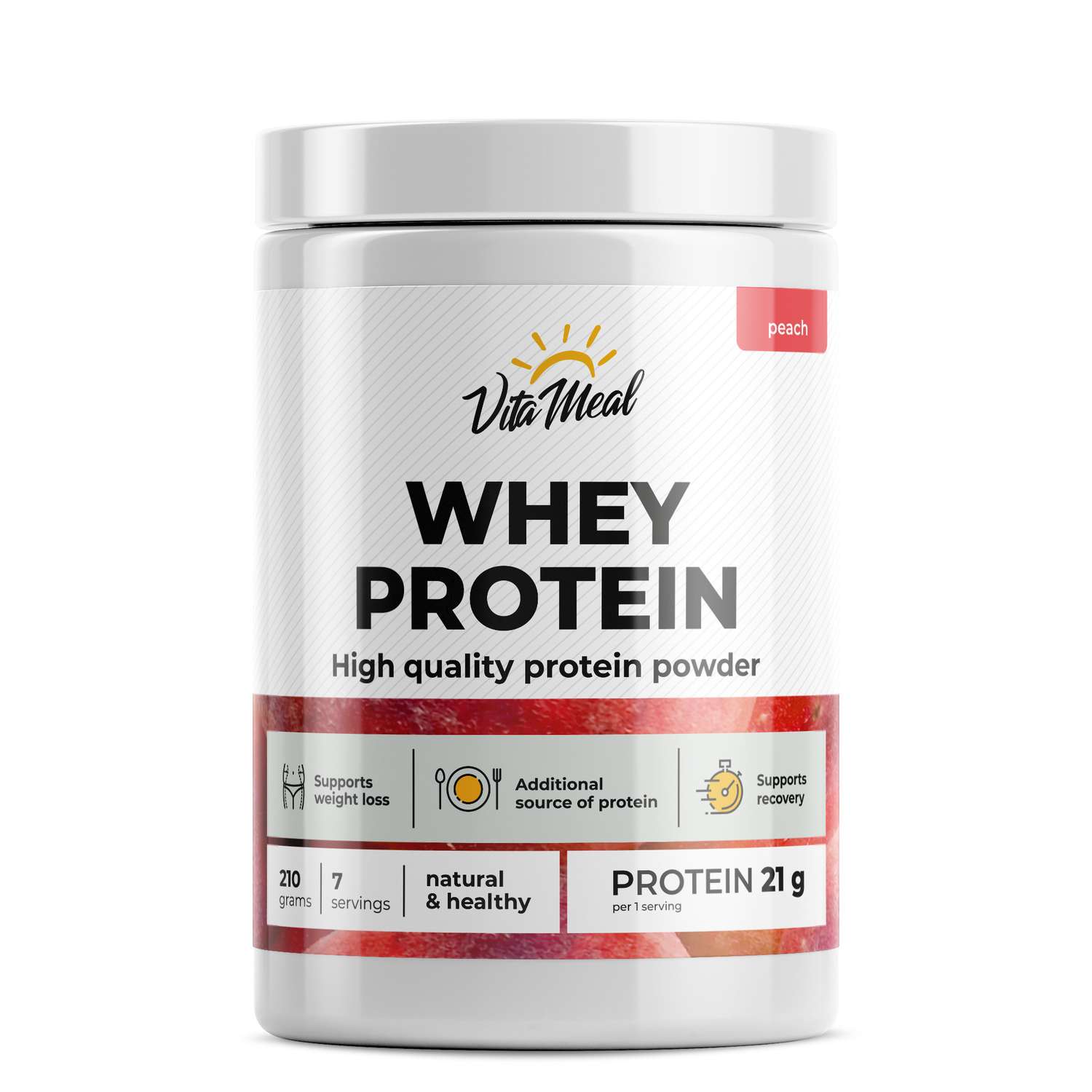 Протеин сывороточный VitaMeal персик 210г - фото 1