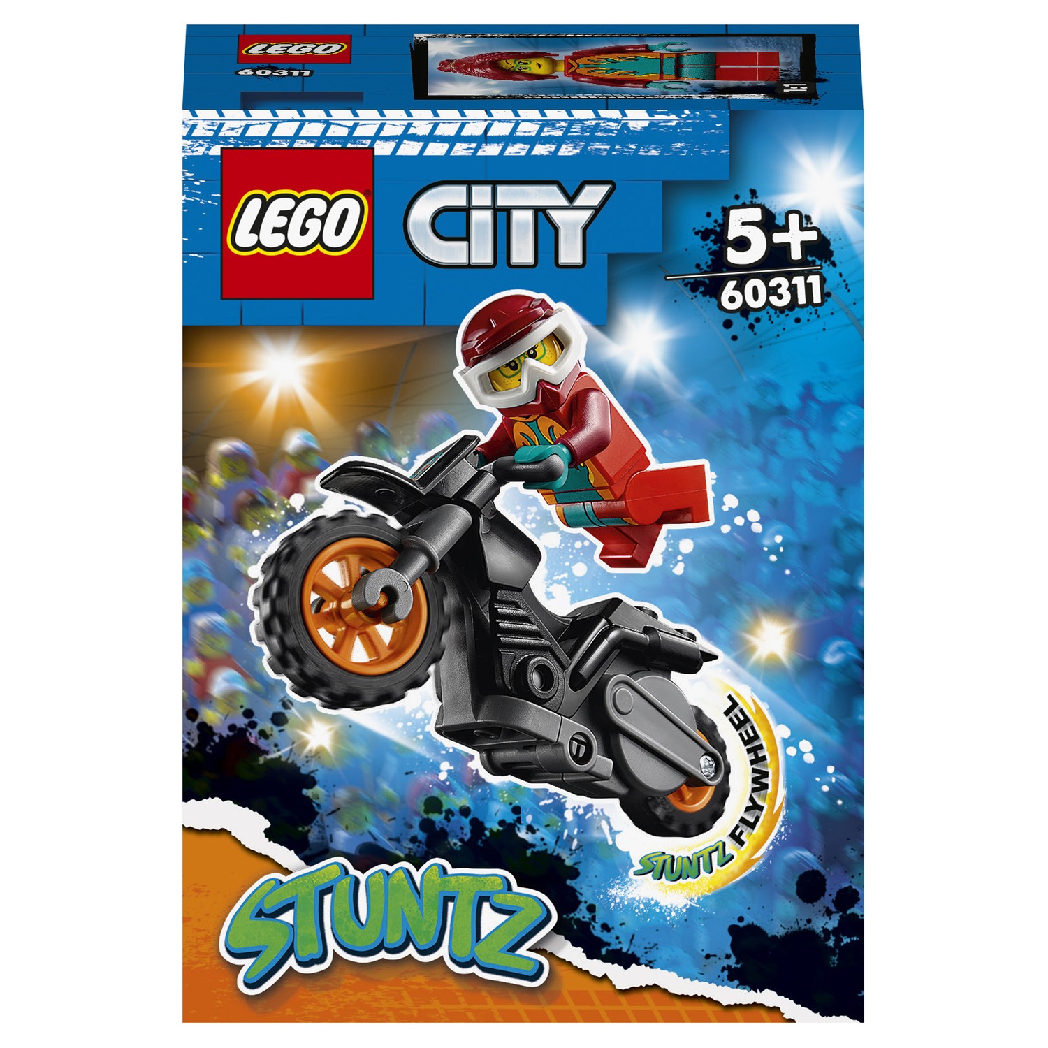 Конструктор LEGO City Огненный трюковый мотоцикл 60311 купить по цене 499 ₽  в интернет-магазине Детский мир