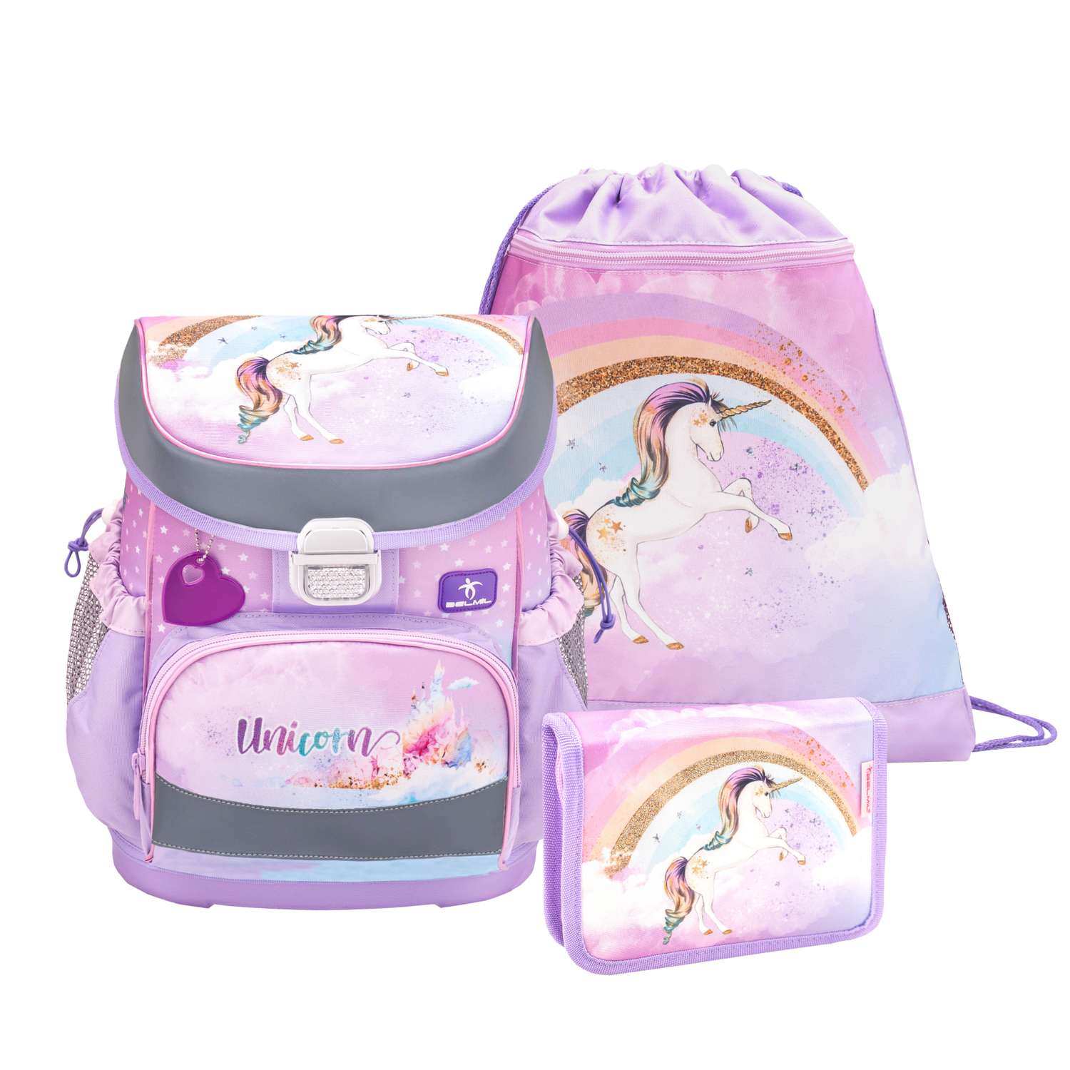 Школьный ранец BELMIL Mini-Fit UNICORN с наполнением серия 405-33-P03-SET - фото 2