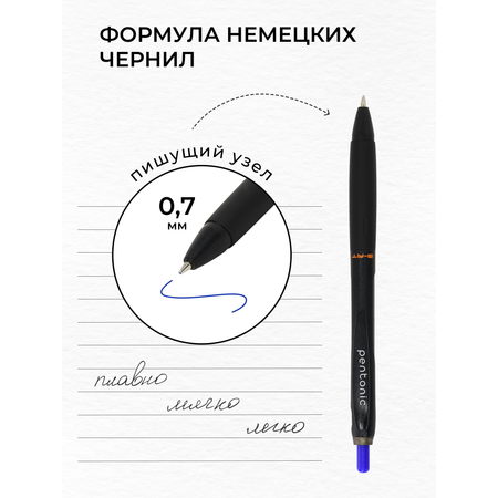 Ручки LINC шариковые автоматические PENTONIC синие чернила 12 штук