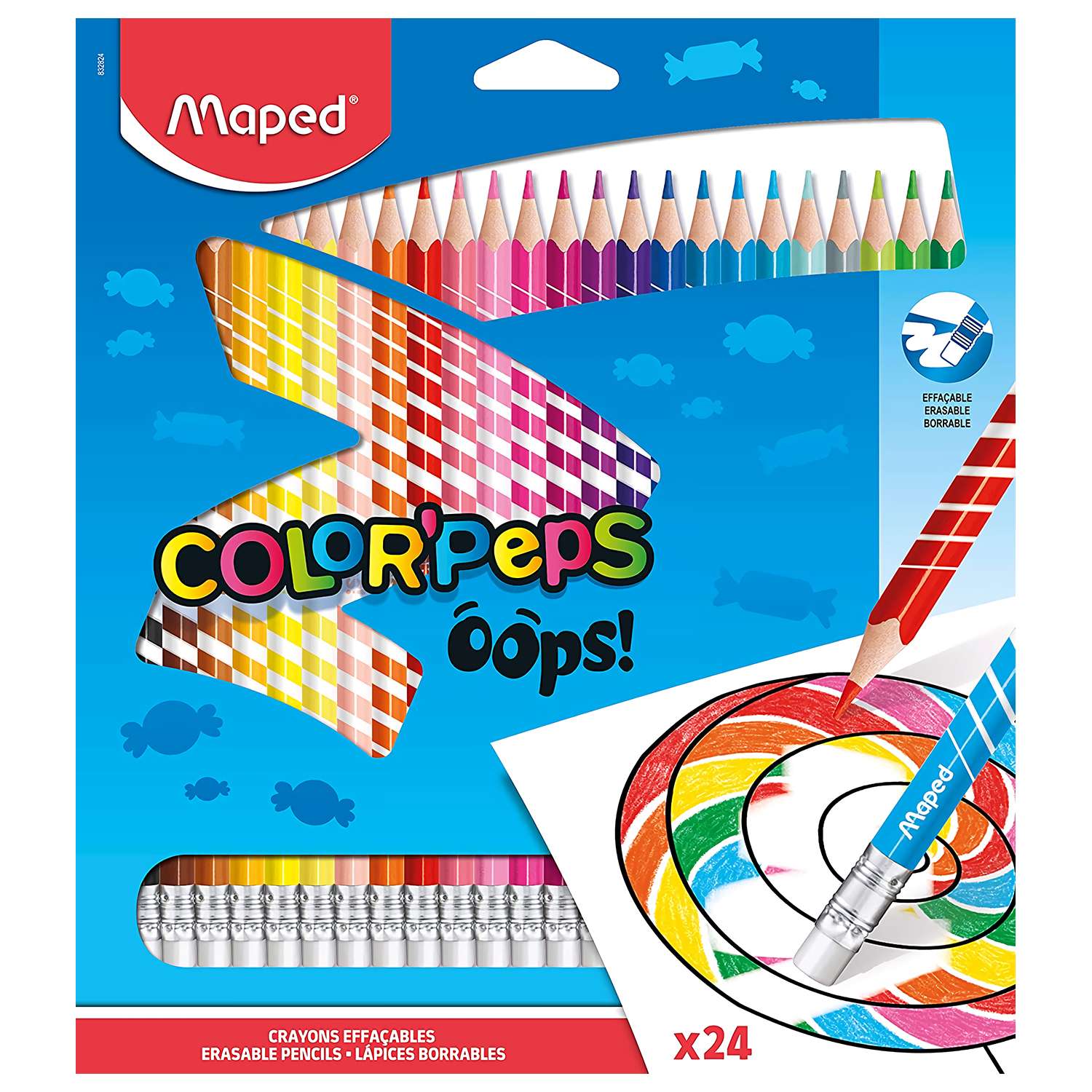 Карандаши цветные MAPED Oops 24цв 1506173 - фото 1