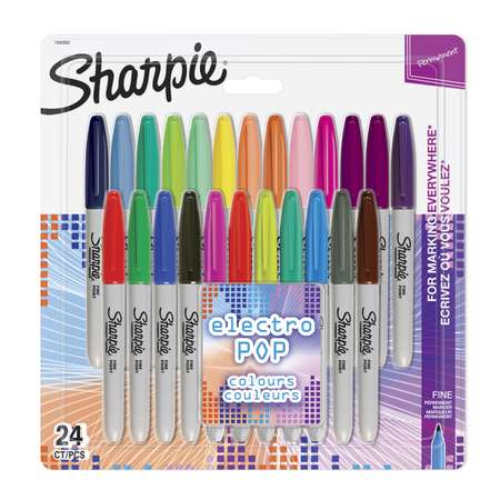 Маркеры перманентные PAPER MATE Sharpie 24цвета 0.9мм 1400734