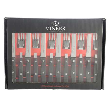 Набор столовых приборов Viners для стейков из 6 вилок и 6 ножей