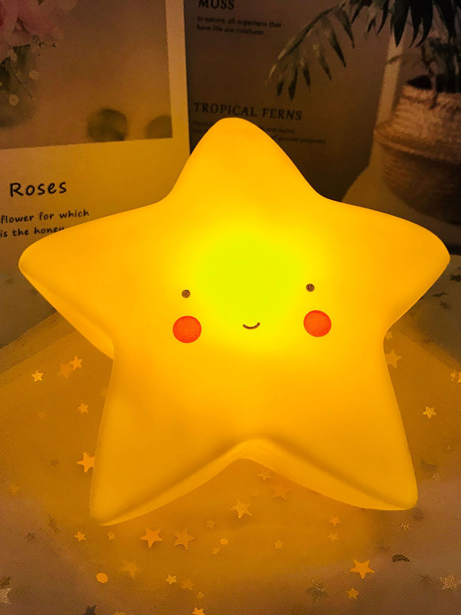 Лампа настольная светодиодная LATS ночник детский звезда желтая - фото 5