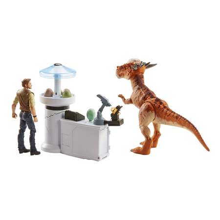Набор Jurassic World Оуэн и клетка с динозавром
