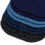 Заплатка Prym термоклеевая из джинсовой ткани для ремонта или украшения одежды 8х6 см 8 шт 929481