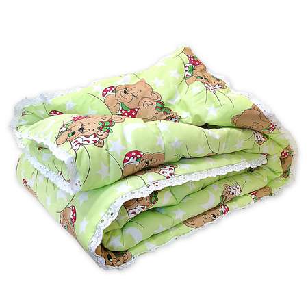 Одеяло Маленькая соня Лебяжий пух Зеленый 110х140
