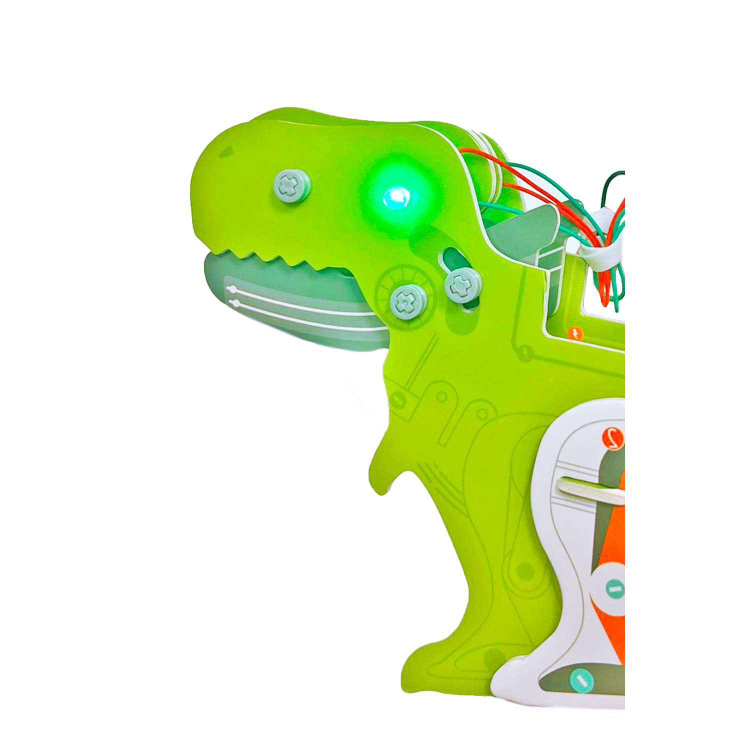 Конструктор электронный SHARKTOYS Развивающий для сборки ночник по робототехнике Динозавр - фото 2