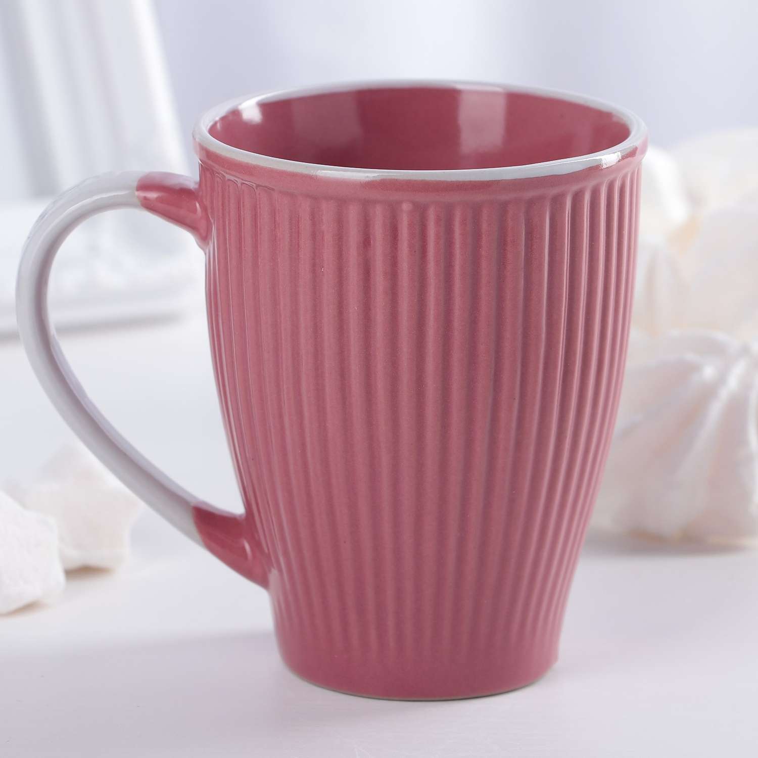 Кружка Доляна Coffee 270 мл розовая - фото 2