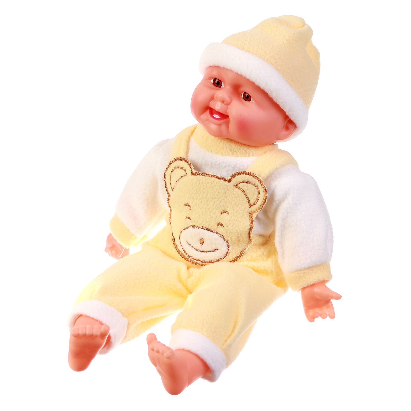 Мягкая игрушка Sima-Land «Кукла» жёлтый костюм хохочет - фото 1
