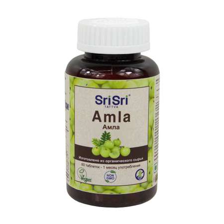 БАД Sri Sri Tattva Амла таблетки из органического сырья для укрепления иммунитета 60 шт по 650 мг