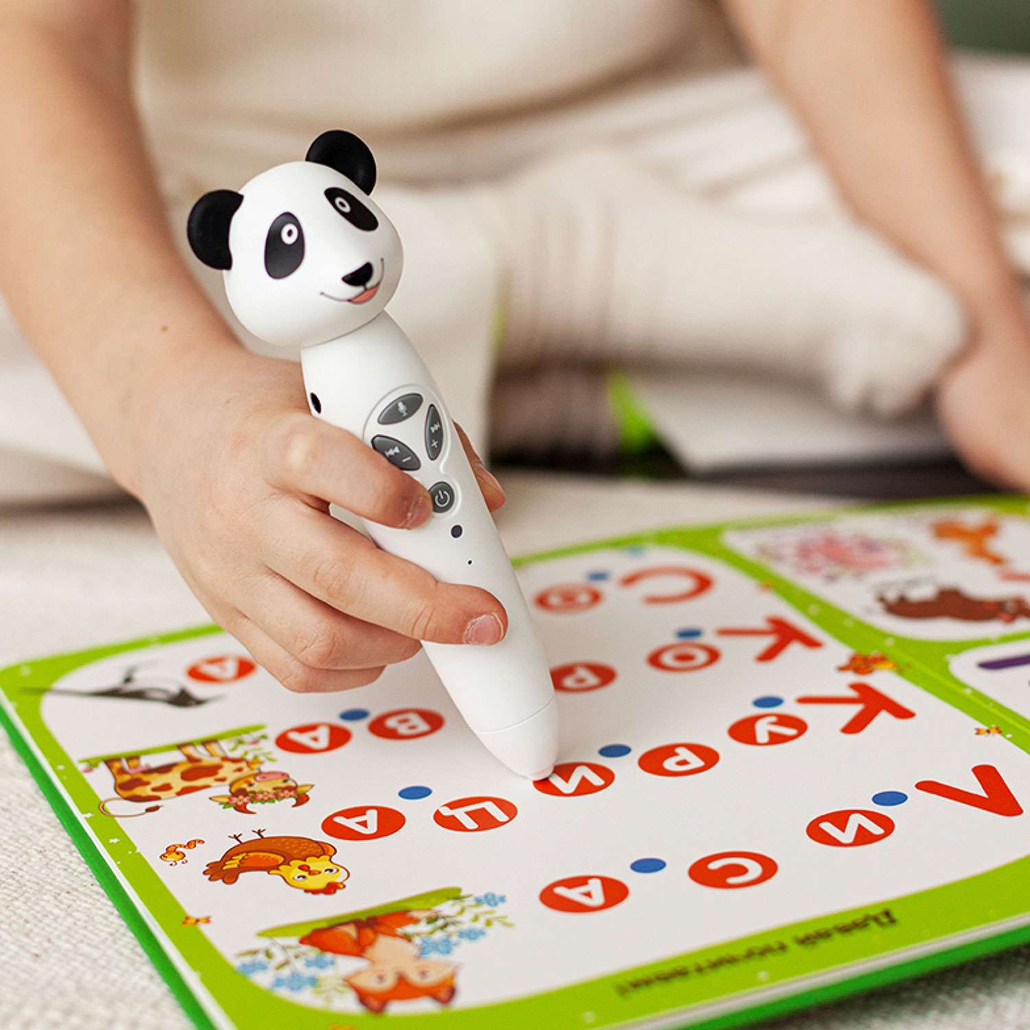 Интерактивная игрушка BertToys панда Тичи + 2 книги Моя Азбука и Животные - фото 17