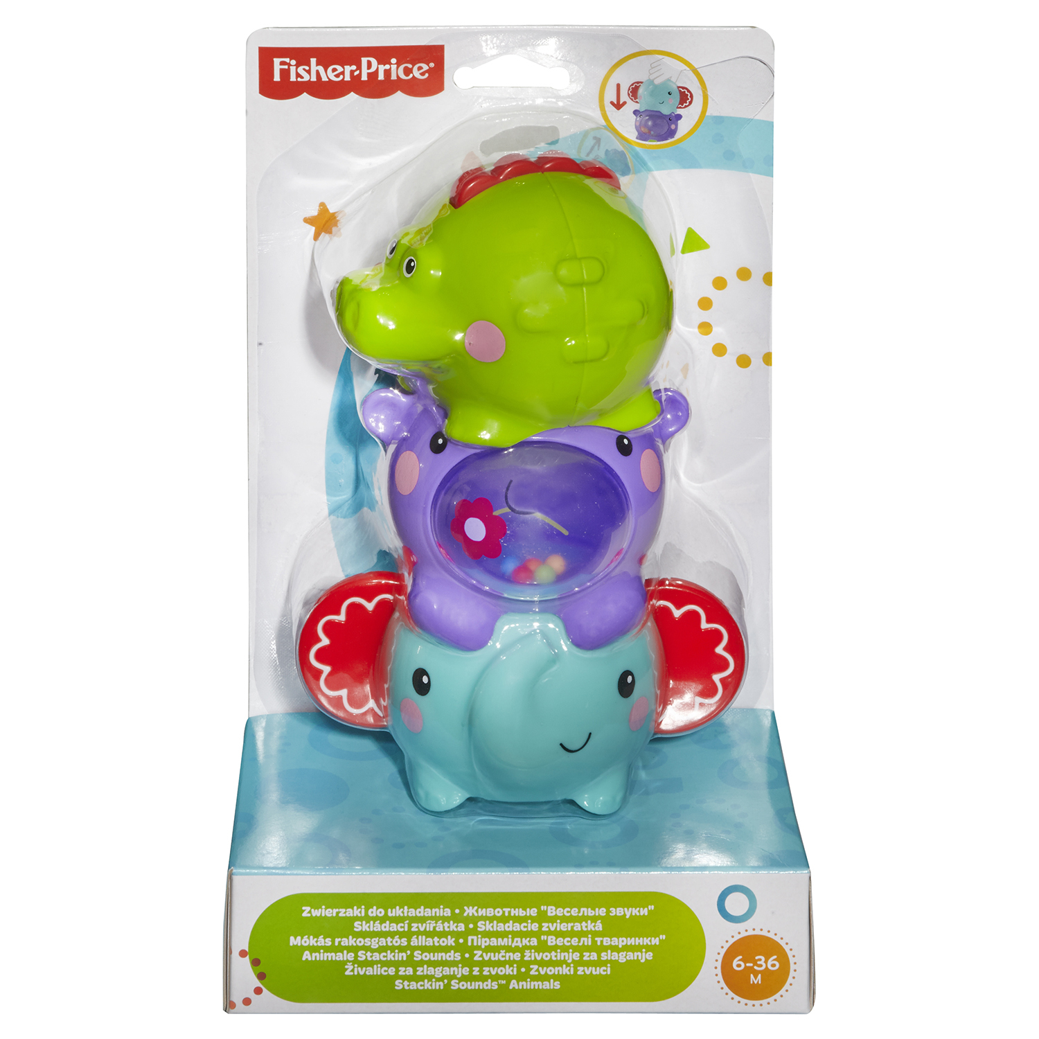 Игрушки-кубики Fisher Price Животные из тропического леса - фото 2