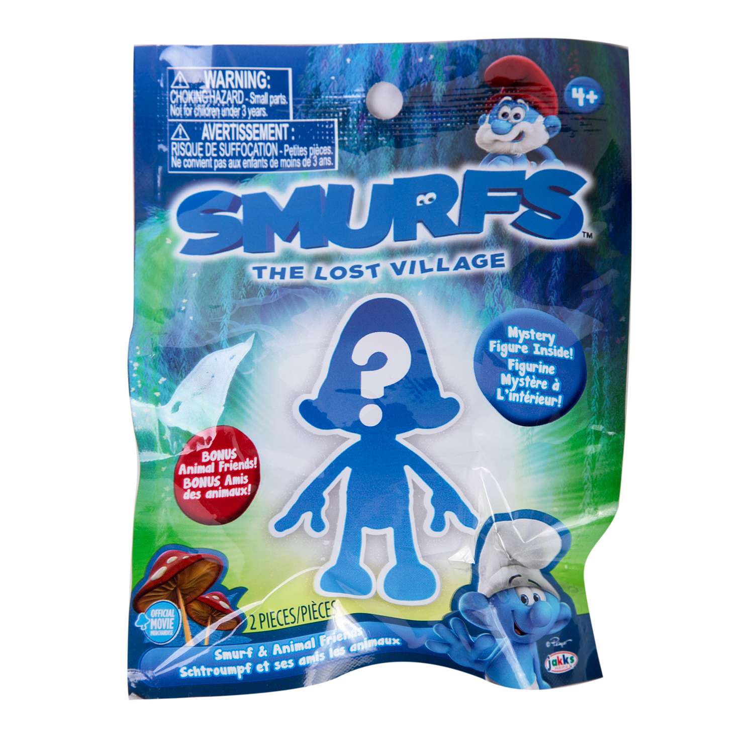 Фигурка Smurfs Смурфик с питомцем 5 см в непрозрачной упаковке (Сюрприз) - фото 3