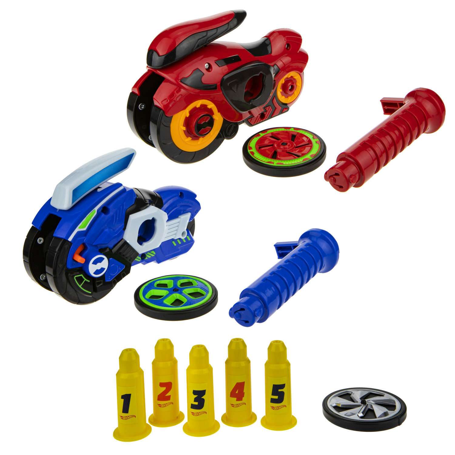 Игровой набор Hot Wheels Spin Racer Deluxe Set 2 игрушечных мотоцикла с колесами-гироскопами Т19375 - фото 6