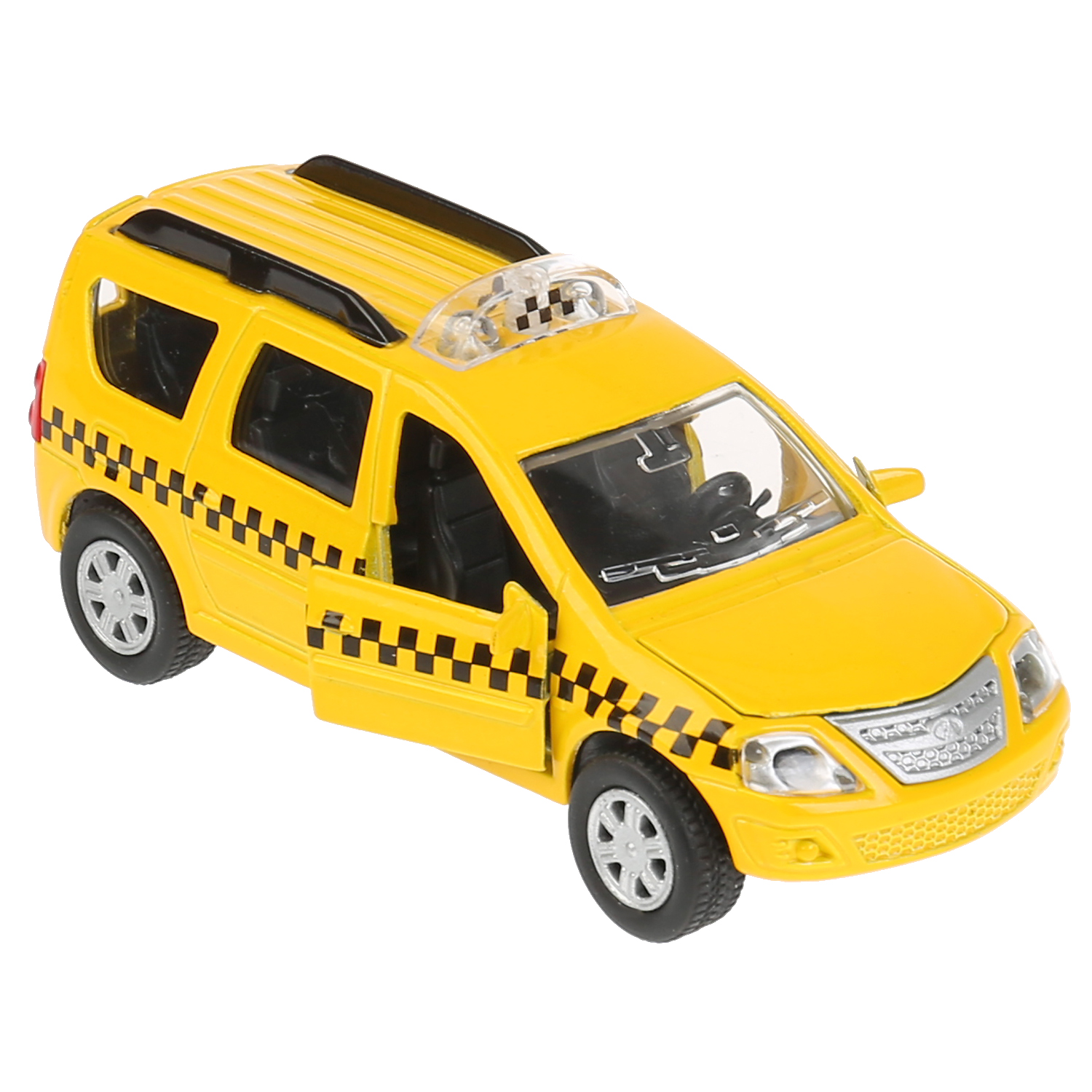 Автомобиль Технопарк LADA Ларгус такси 1:43 181598 - фото 6