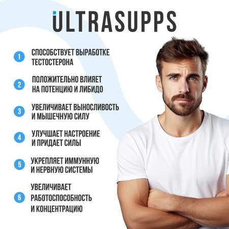 Комплекс для мужчин ULTRASUPPS Бустер тестостерона 90 капсул