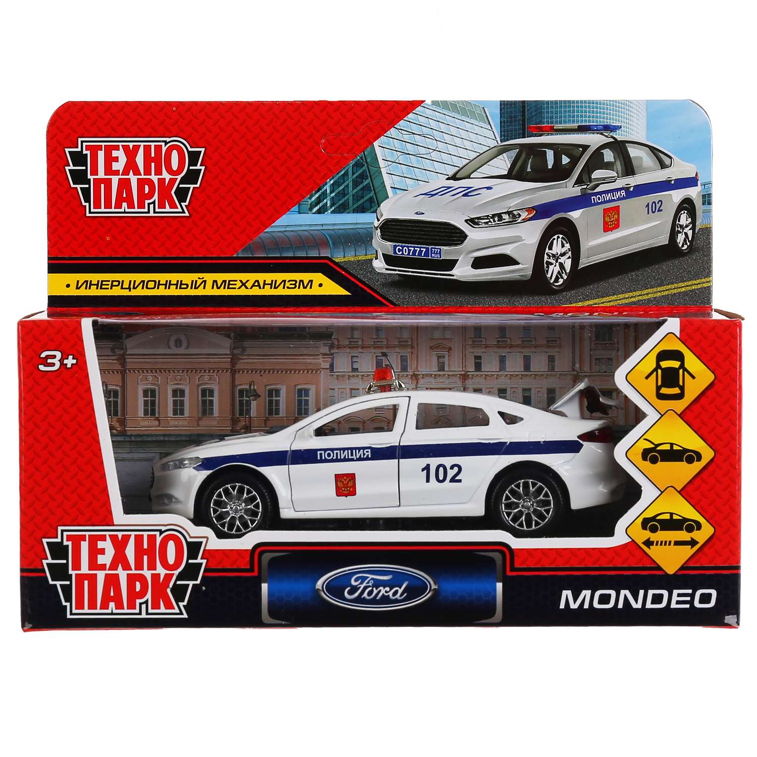 Машина Технопарк Ford Mondeo Полиция 298368 298368 - фото 2