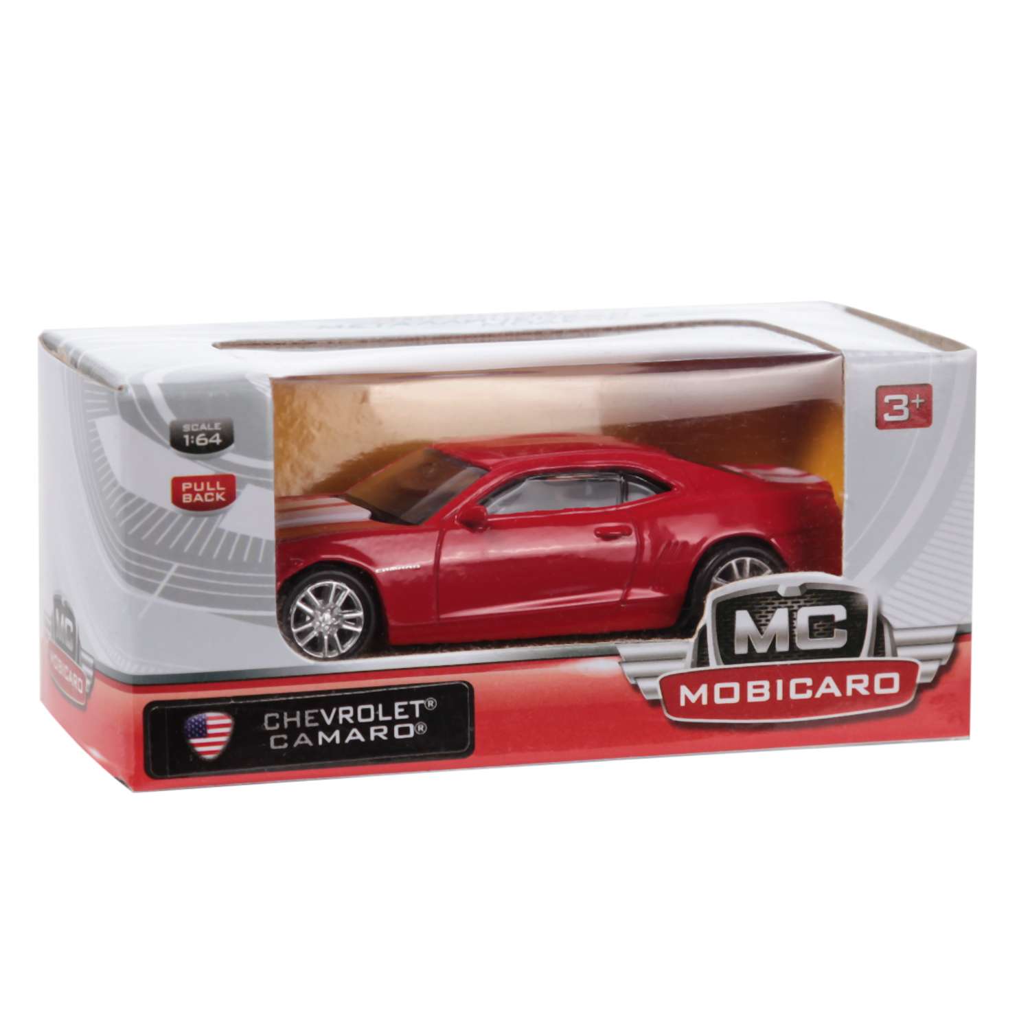 Машинка Mobicaro Chevrolet Camaro 1:60 Красная 354004 - фото 3