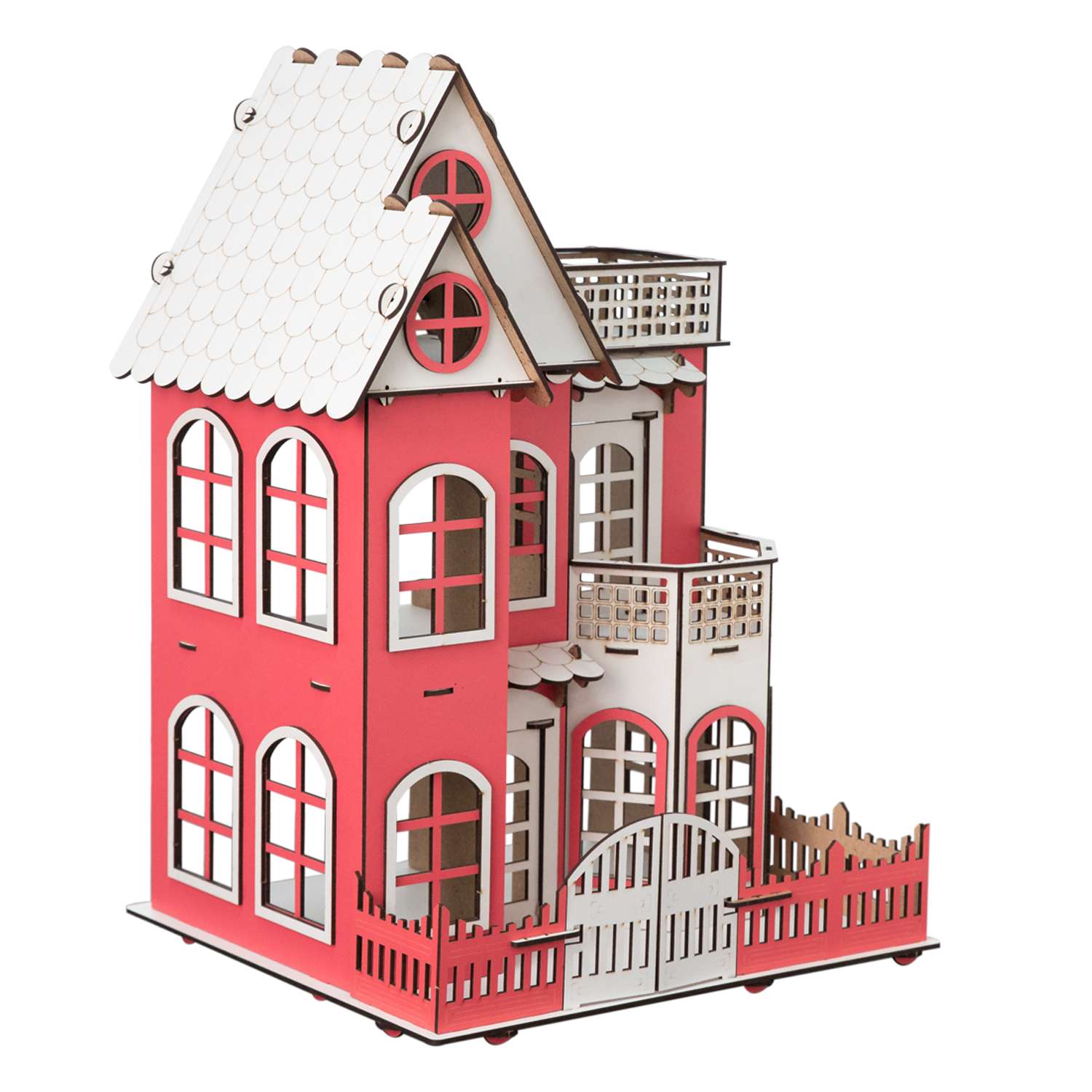 Кукольный домик ПАПАСДЕЛАЛ Престиж розовый ХД-001 - фото 1