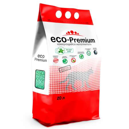 Наполнитель для кошек ECO premium комкующийся Алоэ 20л