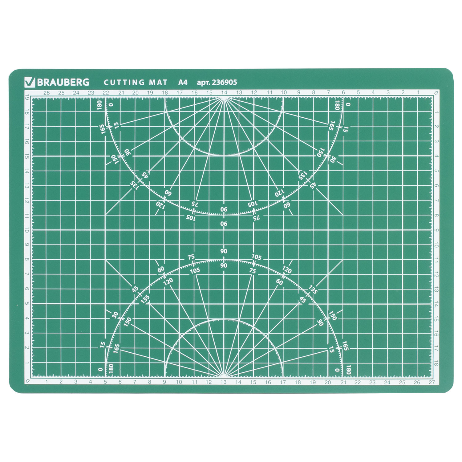 Коврик для резки Brauberg 3-слойный А4 двусторонний зеленый - фото 9