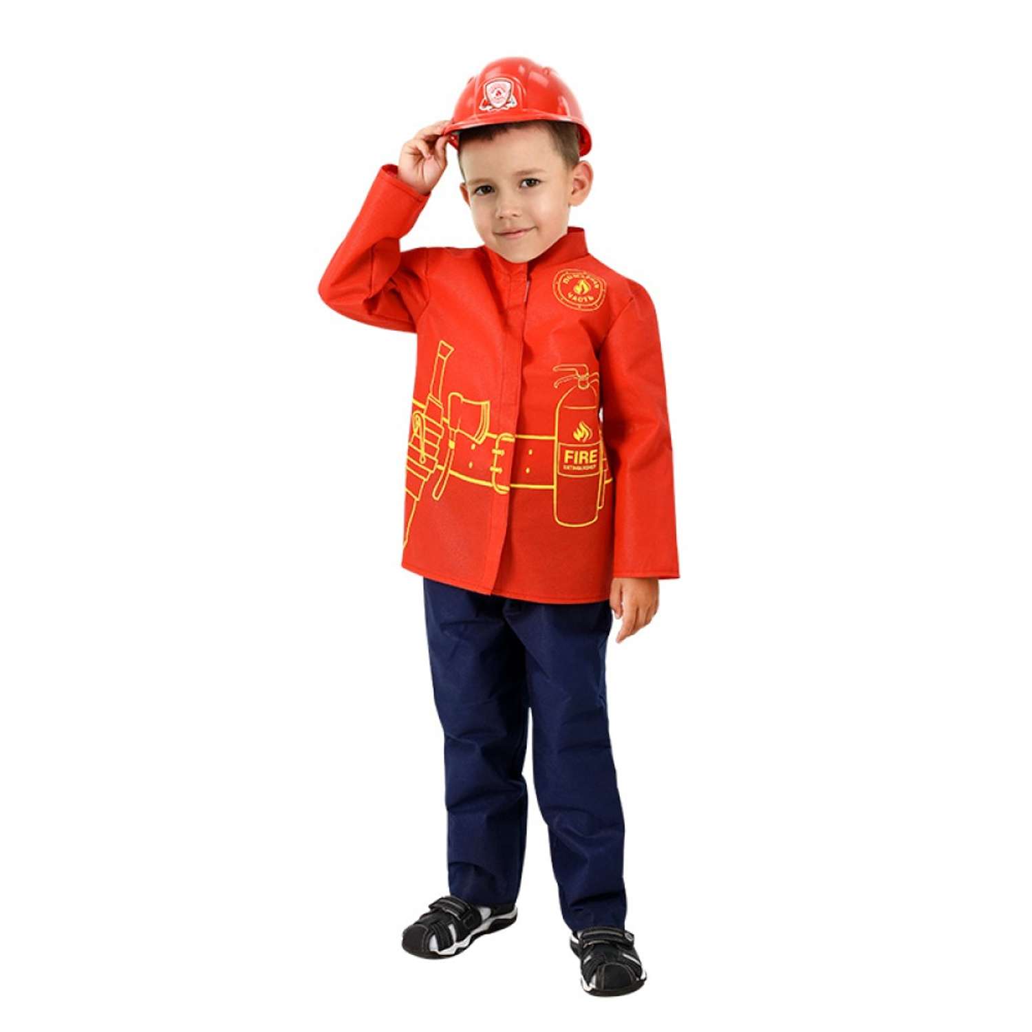 Костюм Пожарного МЧС Leader куртка штаны и каска - фото 1