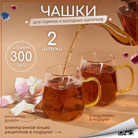 Кружки стеклянные с двойными стенками Multistore Сp2