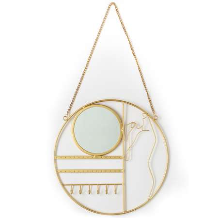 Панно из металла A+T Decor Держатель для украшений с зеркалом Jewelry mirror 40х2х40 см