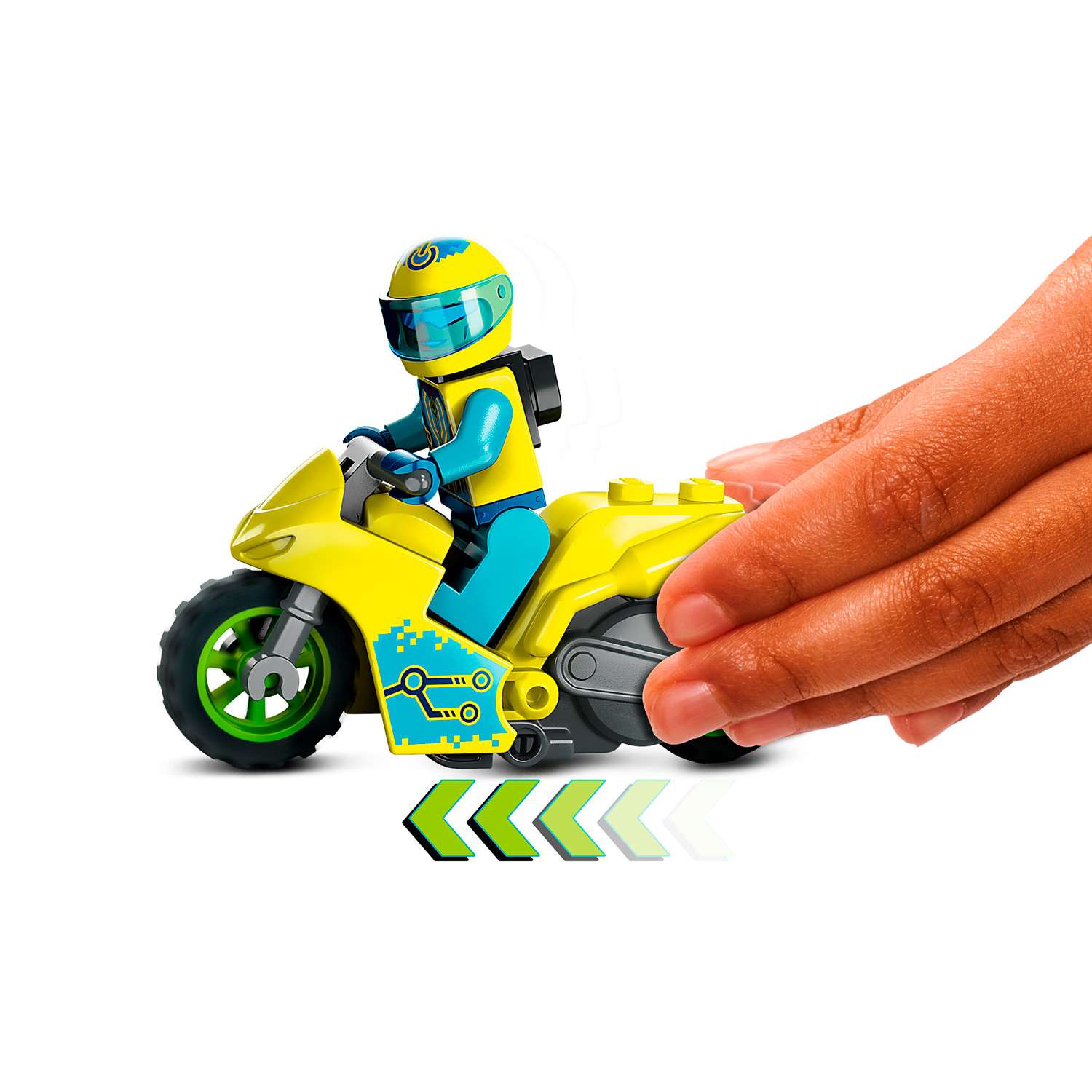 Конструктор детский LEGO City Stuntz Трюковый кибер-мотоцикл 60358 - фото 7
