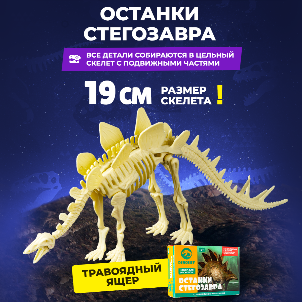 Набор археологический DINOHIT Раскопки для детей 5в1 - фото 7