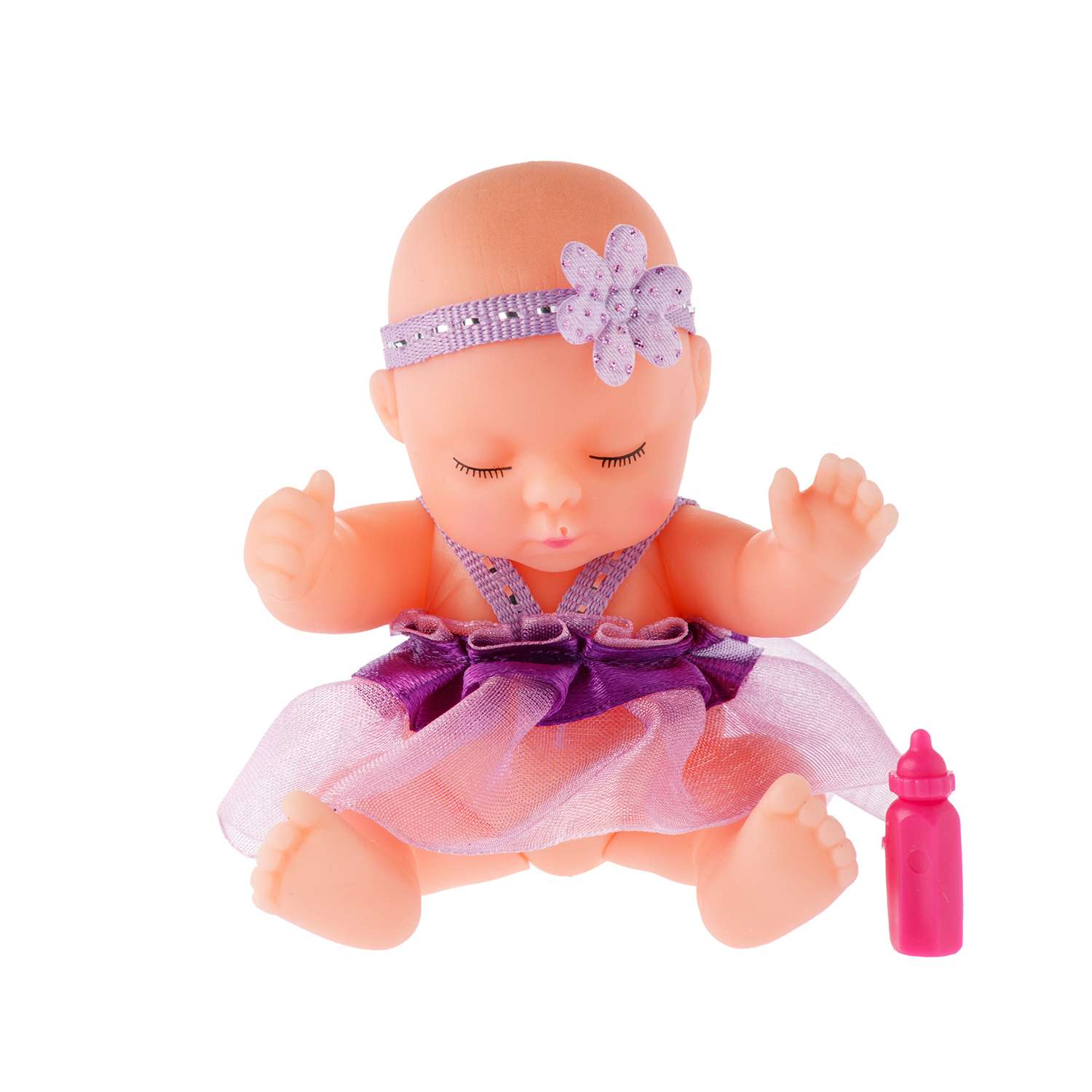 Кукла BABY STYLE Tutu Love в шаре фиолетовый в шелковом сарафане 8211/фиолетовый - фото 1