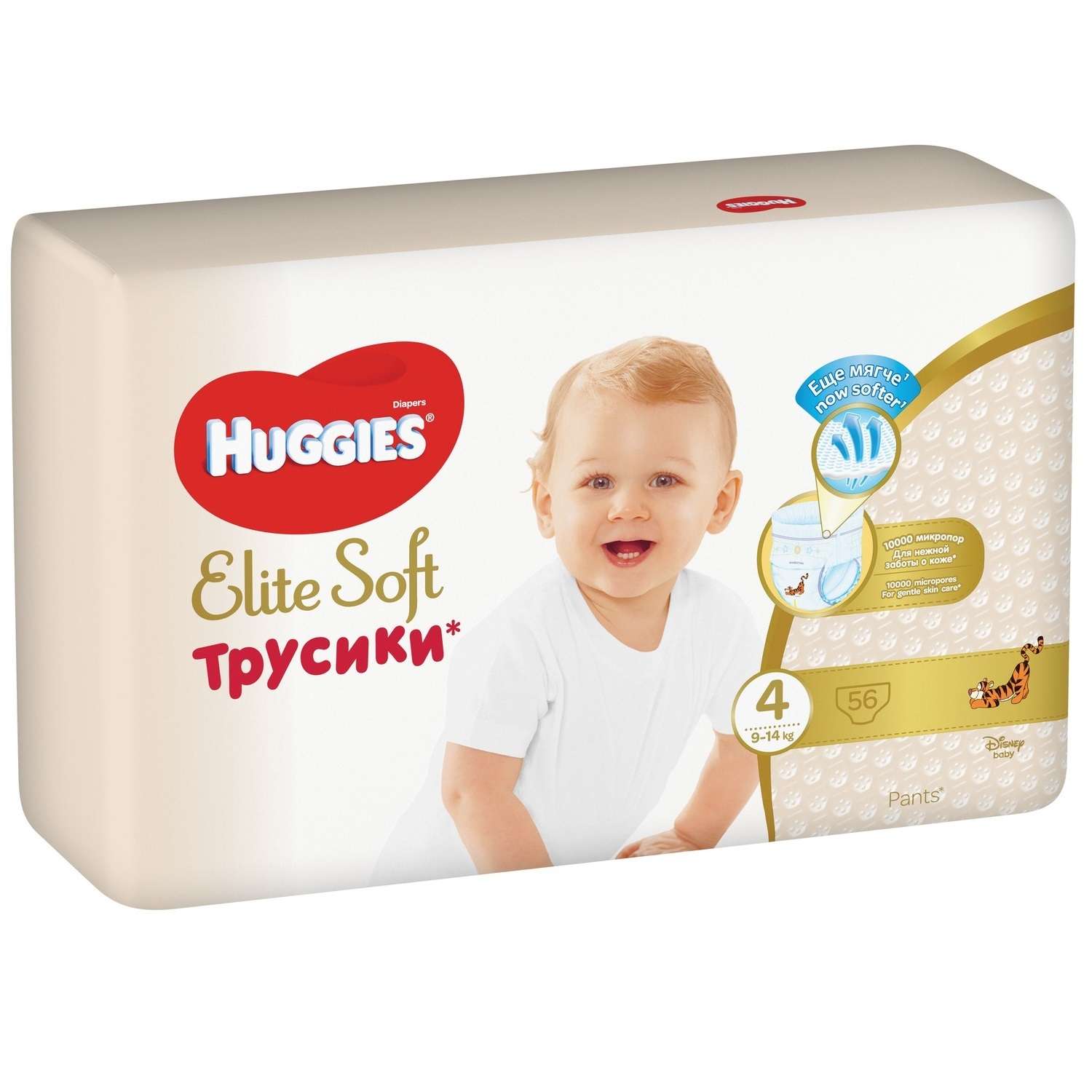 Трусики-подгузники Huggies Elite Soft 4 9-14кг 56шт - фото 4