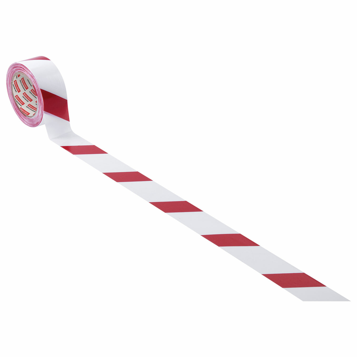 Лента сигнальная Brauberg красно-белая 50 мм х 200 м без клея - фото 6