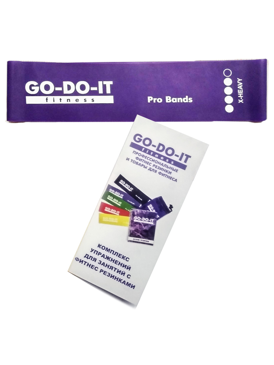 Резинки для фитнеса GO-DO-IT STANDARD фиолетовая 5 см 14 кг - фото 1