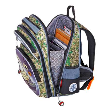Рюкзак школьный ACROSS с наполнением: каркасный пенал мешочек для обуви и брелок