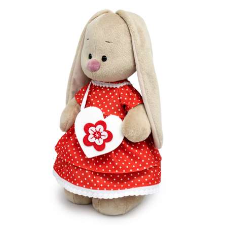 Мягкая игрушка BUDI BASA Зайка Ми в платье и с сумочкой-сердечком 32 см StM-634