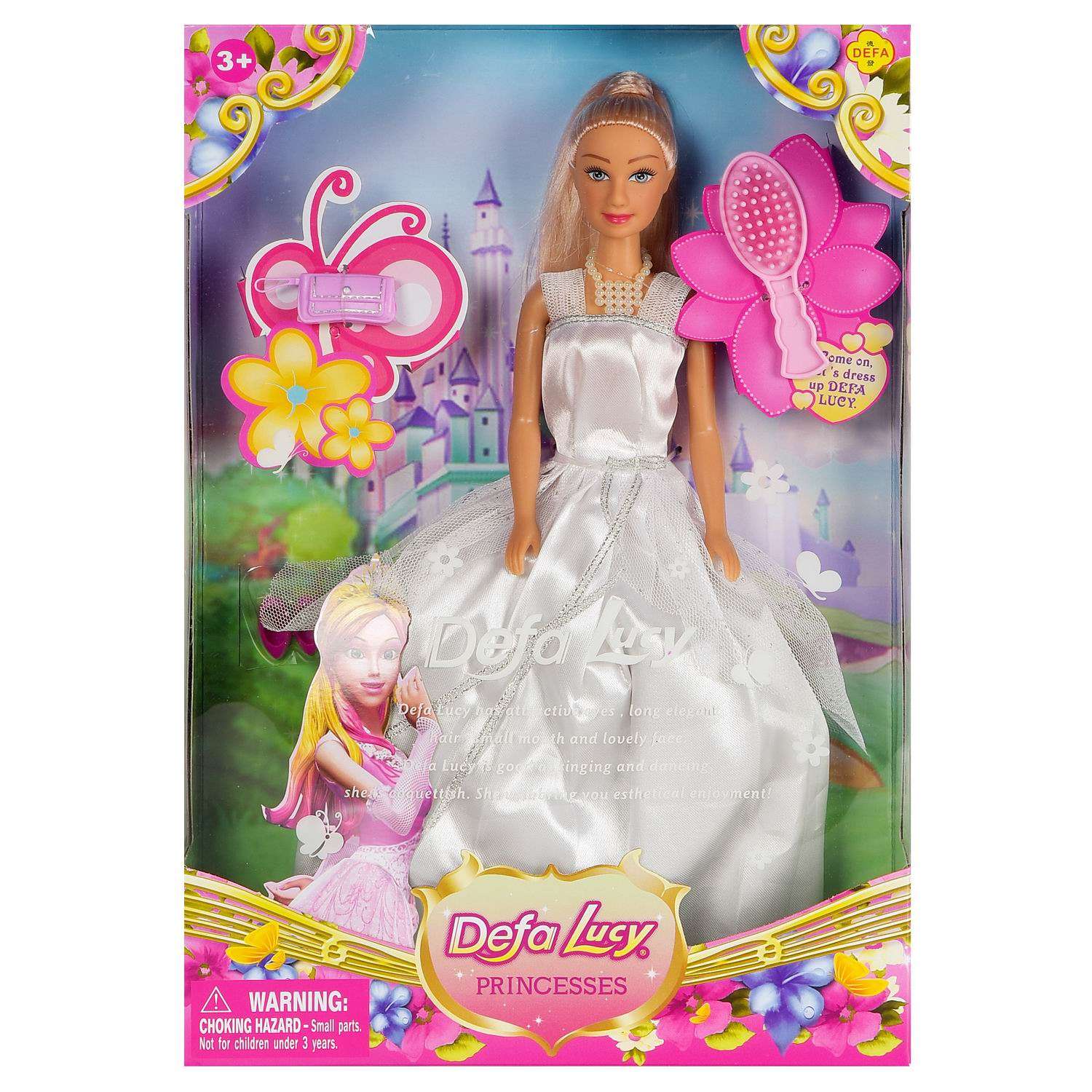 Кукла Lucy Junfa Очаровательная принцесса в белом платье с аксессуарами 8063d/белое - фото 1