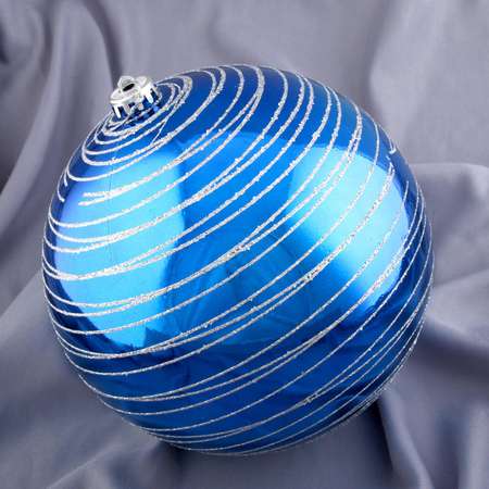 Шар Зимнее волшебство пластик d-20 см «Юпитер» синий