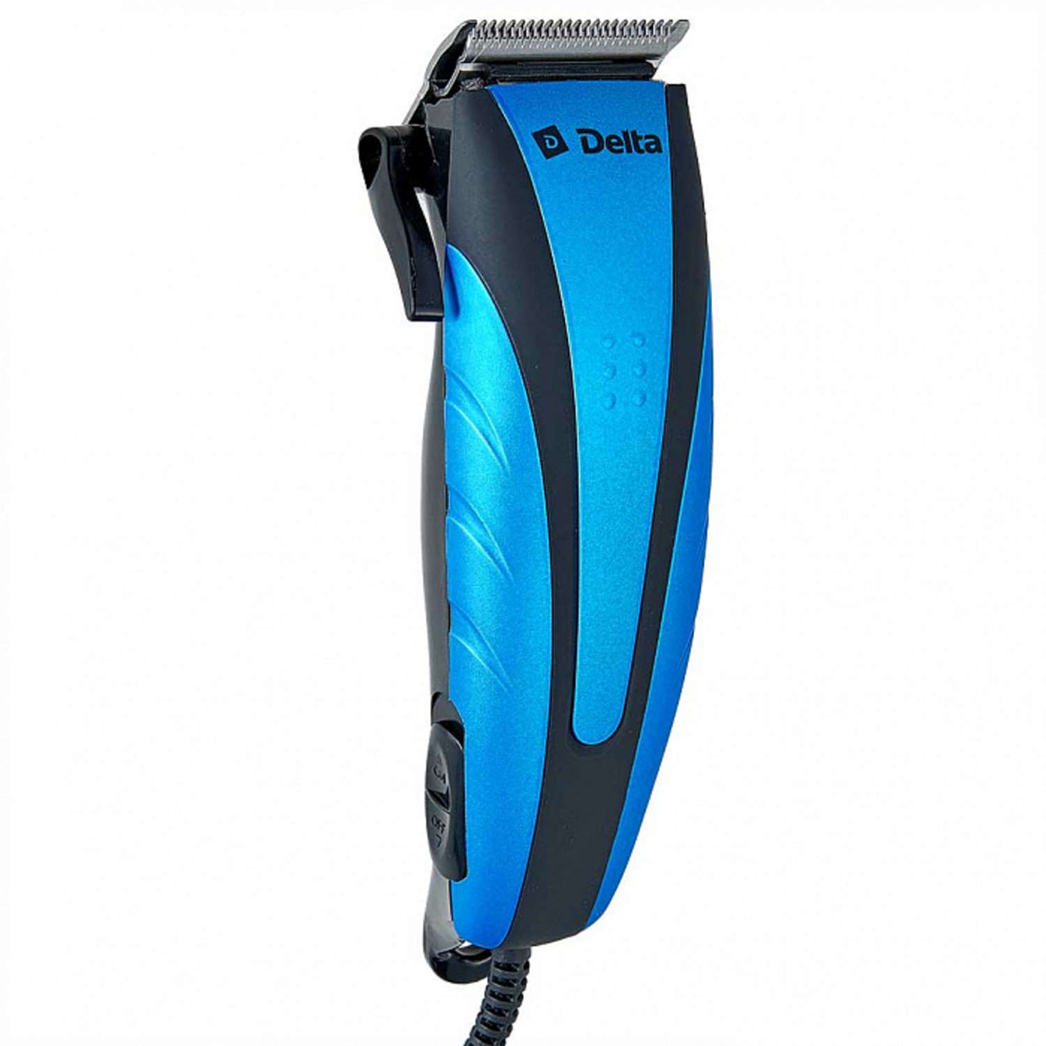 Машинка для стрижки волос Delta DL-4054 синий 10Вт 4 съемных гребня - фото 1