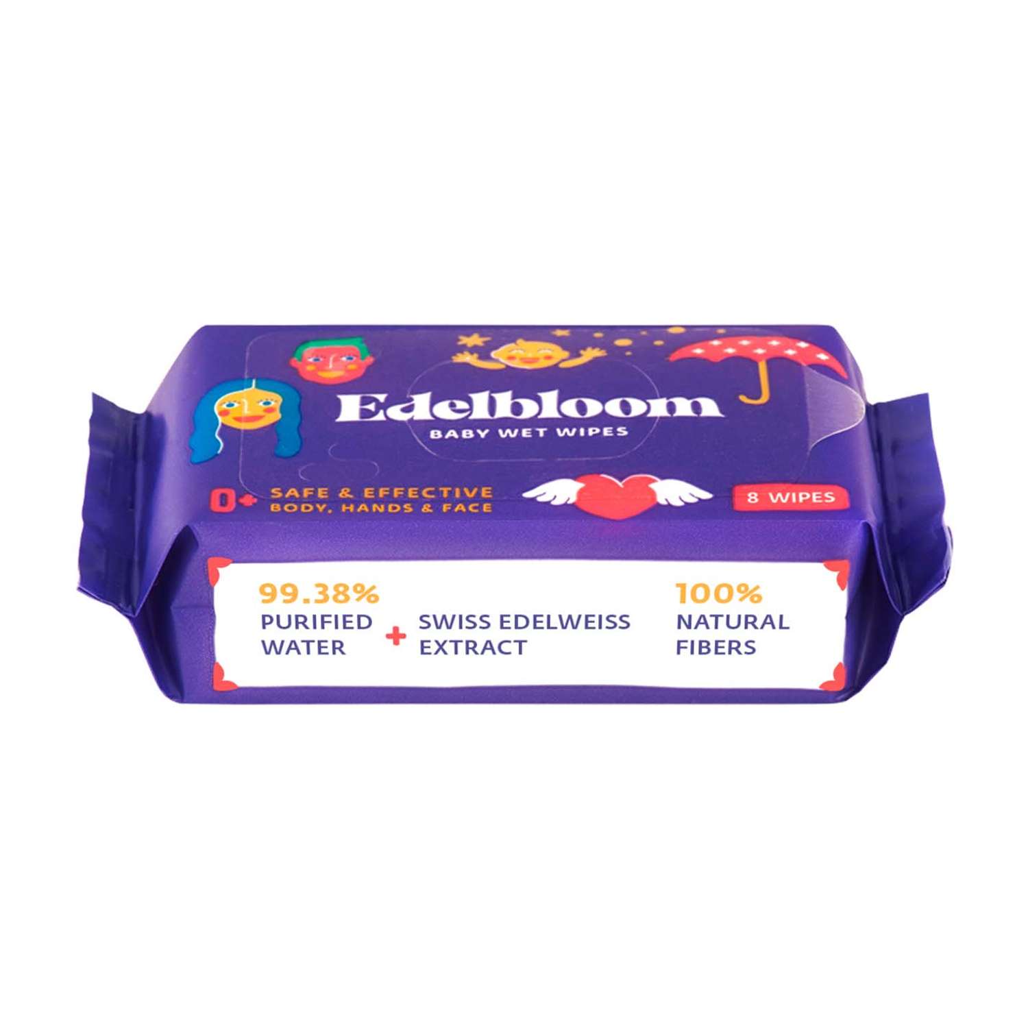 Влажные салфетки Edelbloom мини Детские 8 упаковок по 8 шт - фото 4