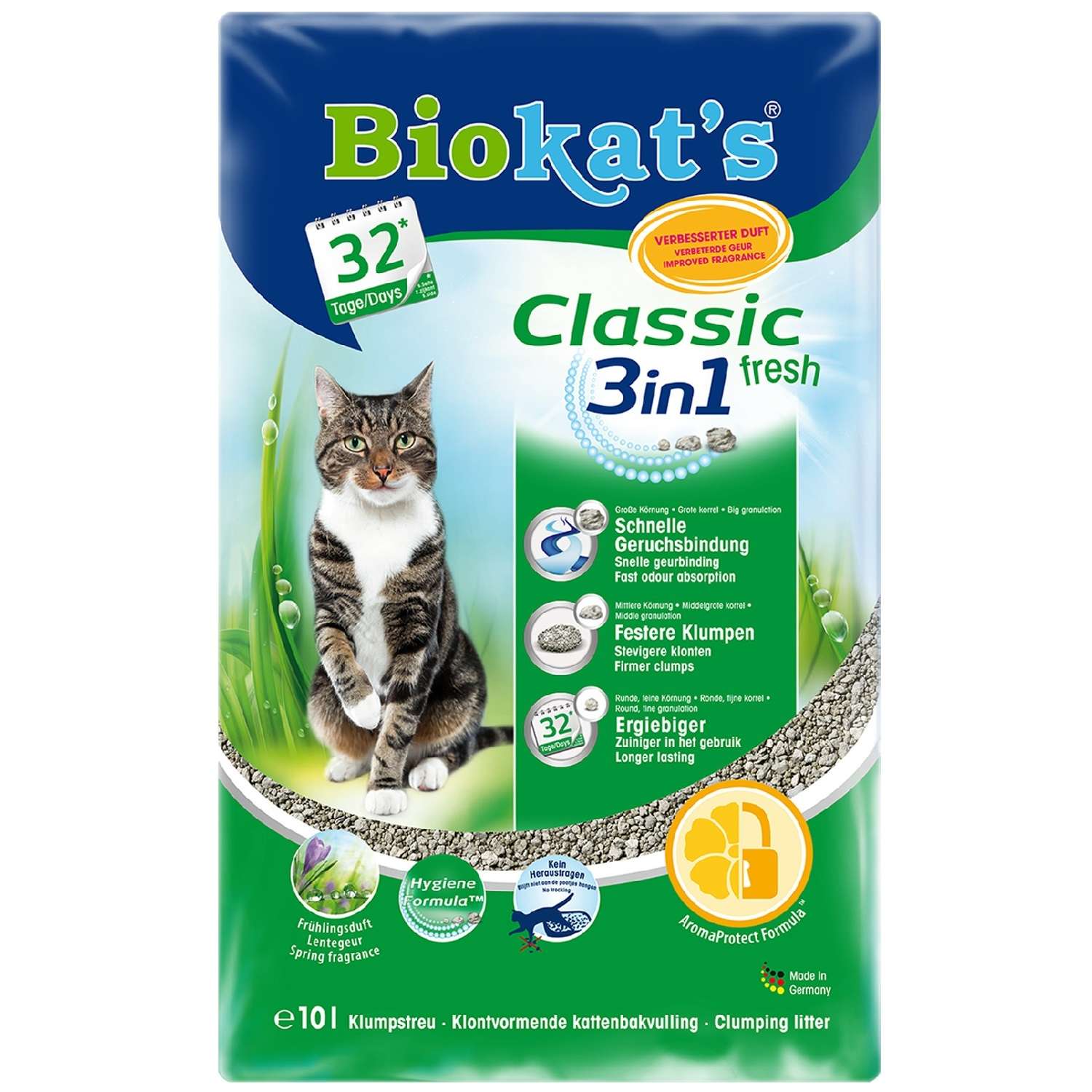 Наполнитель для кошек Biokats Фреш 3в1 свежий 10л - фото 1