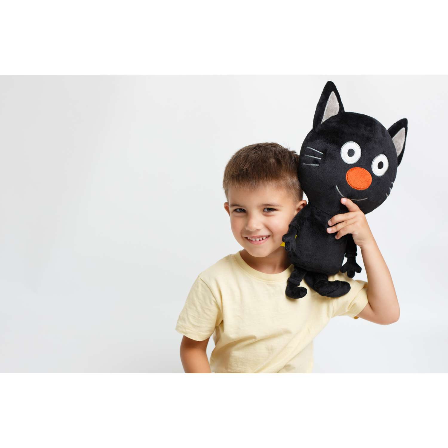 Мягкая плюшевая игрушка Мякиши черный кот Сажик Три кота - фото 5