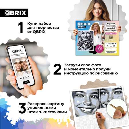 Картина по номерам QBRIX из любой фотографии Original 40х50