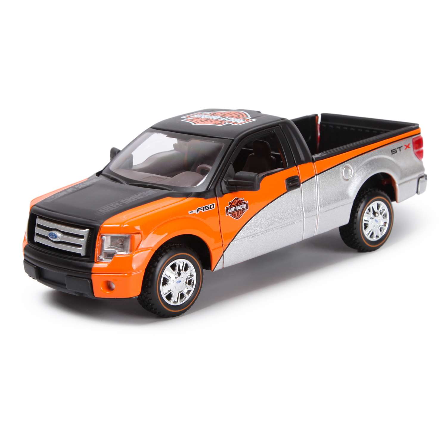 Машина MAISTO 1:27 Ford F-150 Stx 2010 Пикап в кузове с мотоциклом 32187 32187 - фото 4