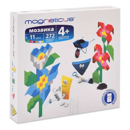 Мозаика магнитная MAGNETICUS Цветы 272 элементов 11 цветов MM-012