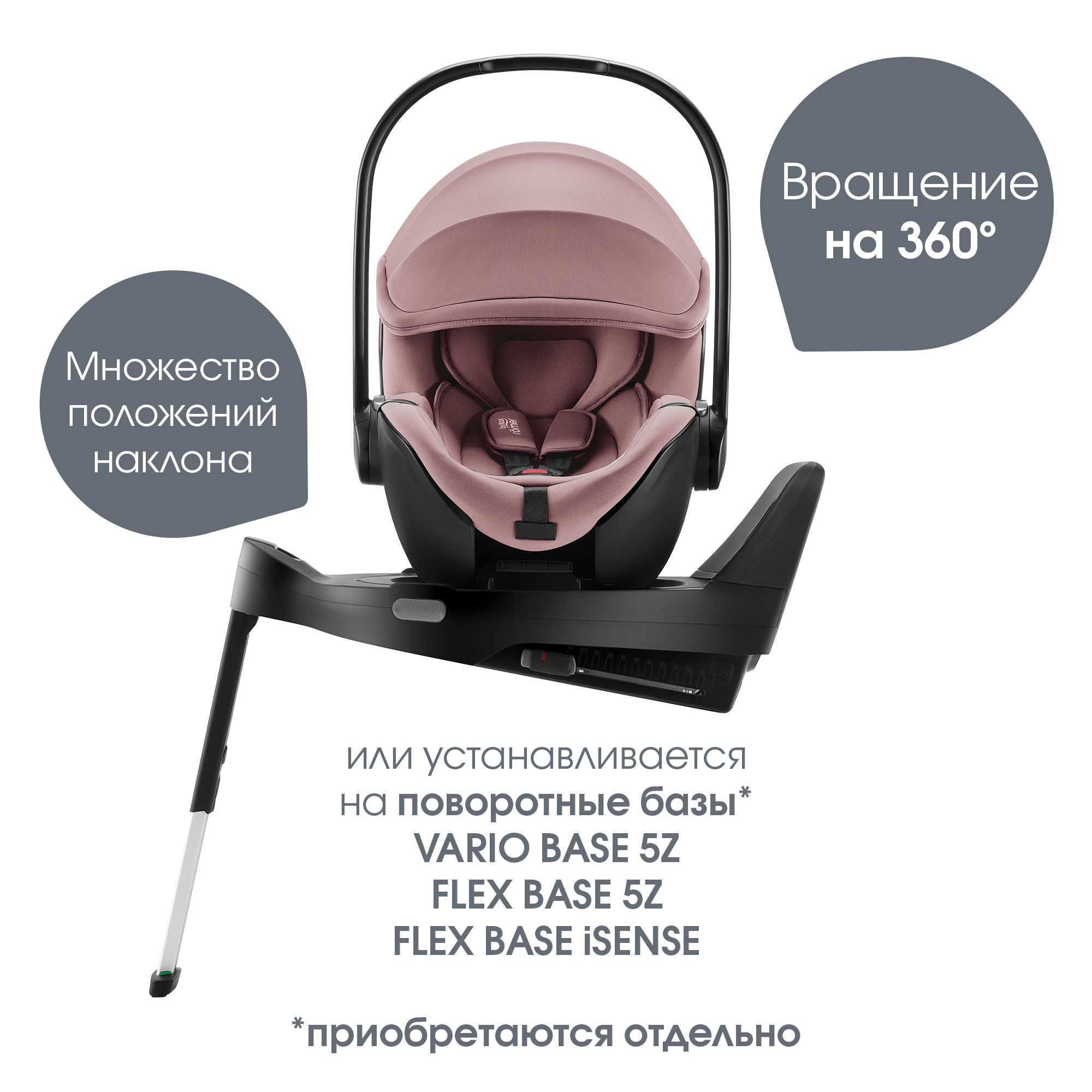 Детское автокресло Britax Roemer BABY-SAFE PRO Dusty Rose для новорожденных - фото 8