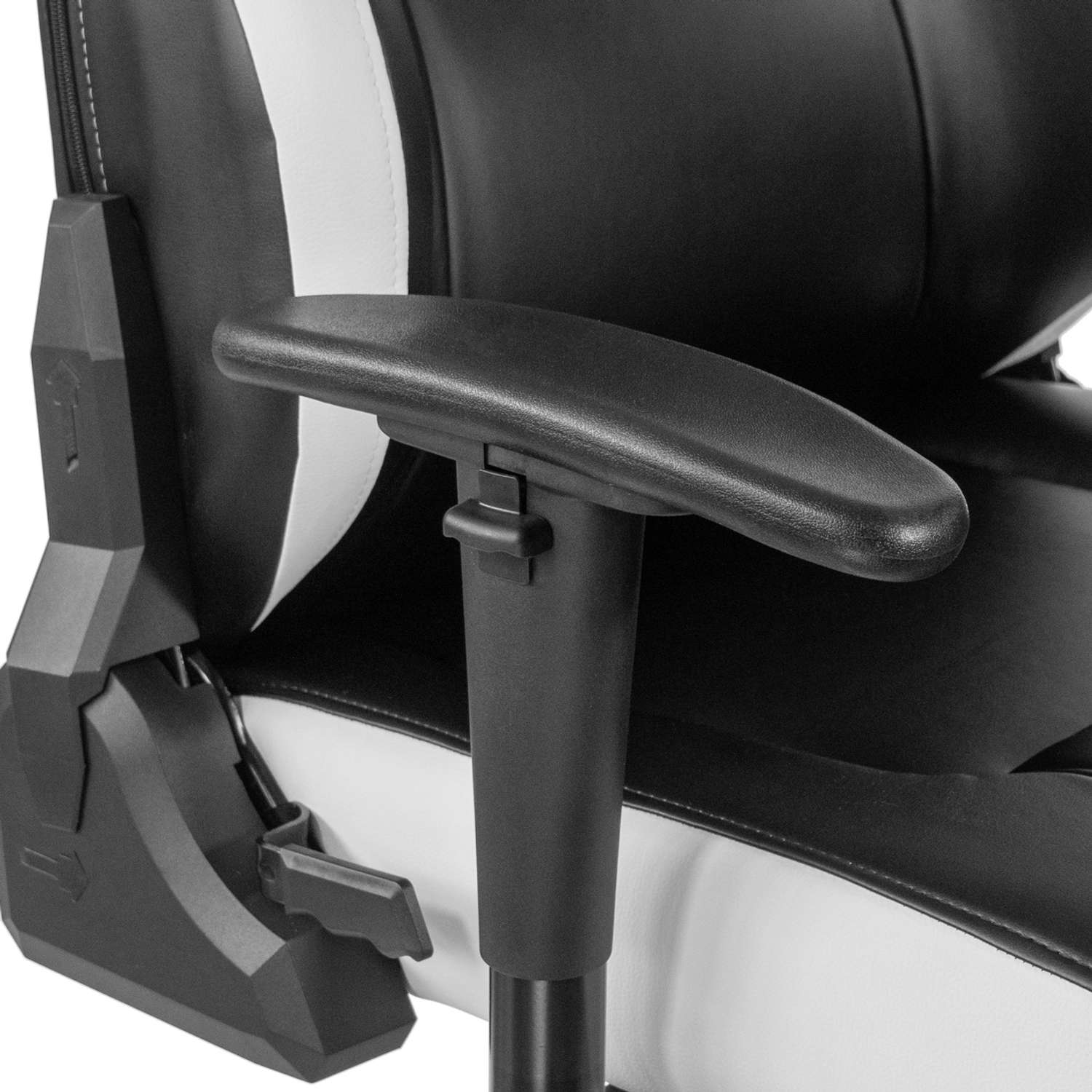 Кресло компьютерное VMMGAME UNIT UPGRADE с регулируемой спинкой кожа Черно - белый - фото 8